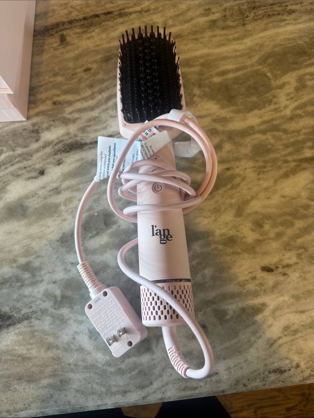 Lange Pink Electric Hair Brush Styler